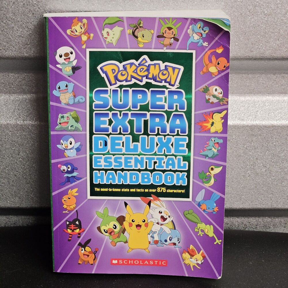 Pokemon Super Extra Deluxe Essential Handbook 2021 Scholastic Paperback Guide